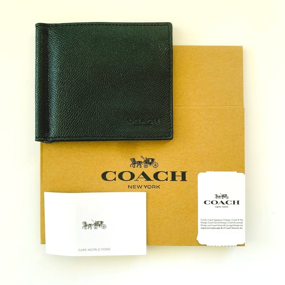 ✨NWT Coach Men’s Money Clip Billfold Wallet